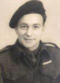 Wartime portrait of Eric Leech in uniform and beret