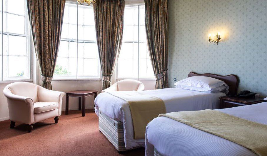 A twin bedroom at the hotel